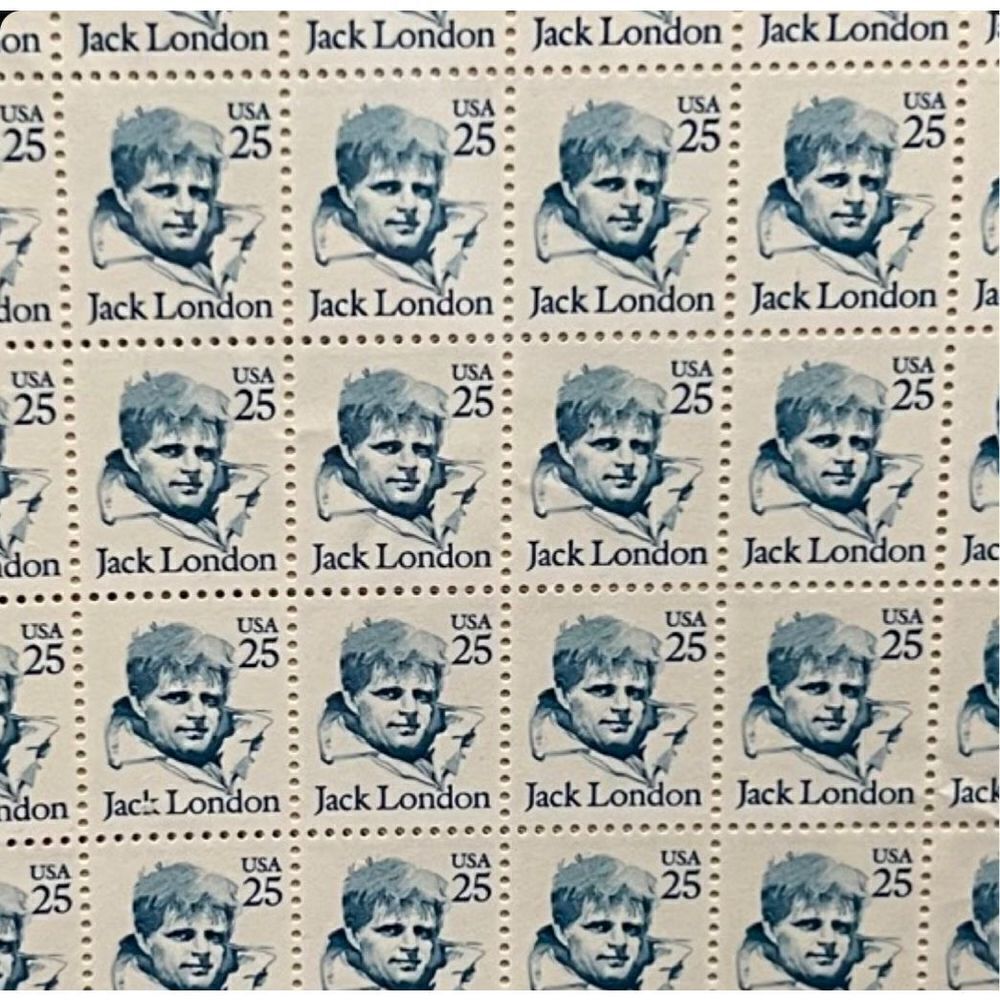 MNH JACK LONDON AUTHOR Sheet of 100 25c Stamps Scott #2182